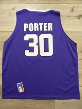 Terry Porter Portland Pilots #30 Size Large NCAA basketball jersey Purple