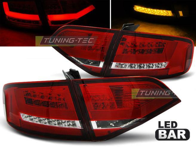 Feux arriere Audi A4 B8 berline LED BAR rouge et blanc pour modèles 2008 à 2011