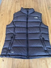 Womens The North Face Gilet, Puffer, 700 Down, Brown, Size Large