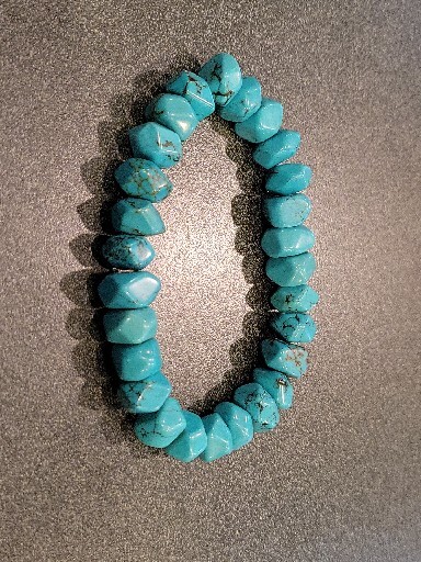 Tiny Turquoise Beaded Bracelet Stretch - image 1