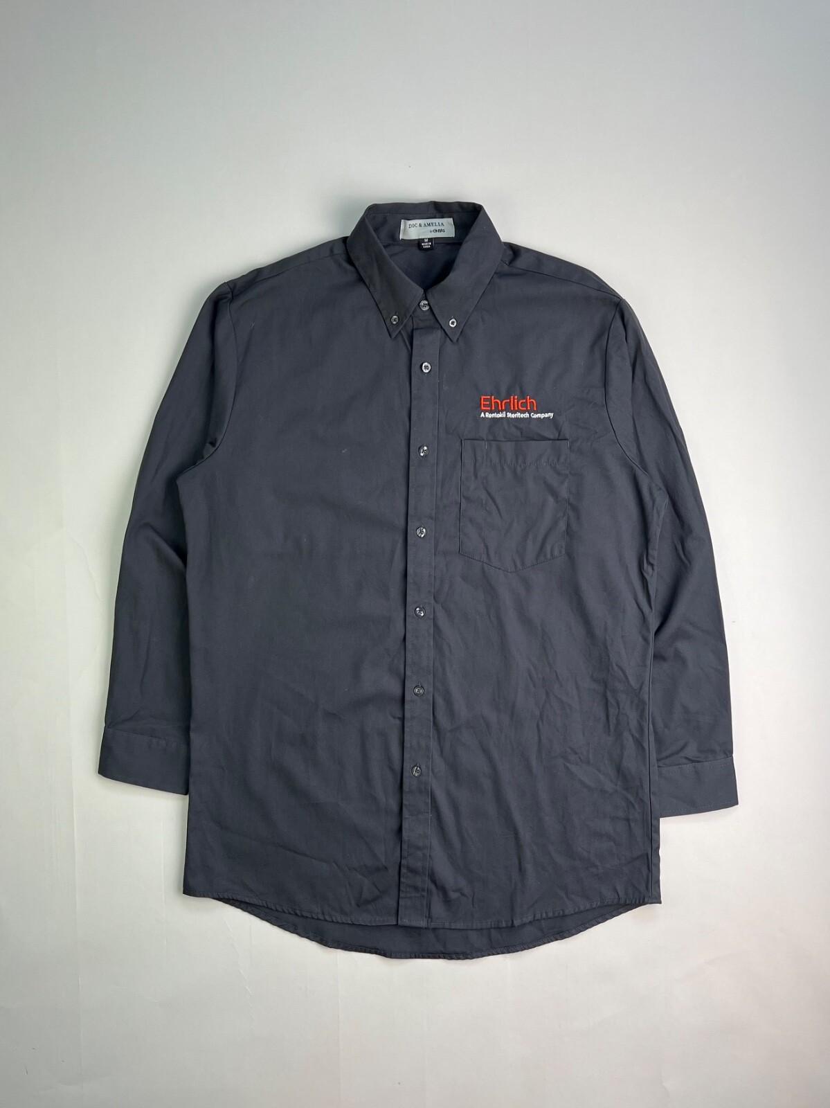 Vintage Cintas Work Shirt Dark Gray Medium