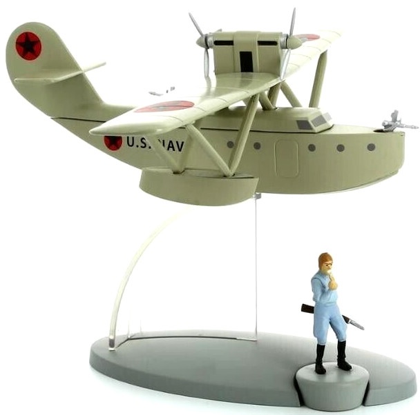 Hydravion Américain Hergé réplique de collection Jo et Zette en résine