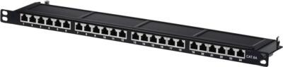 Helos Cat 6A 19'' 05U Patchpanel 24 Ports hellgrau
