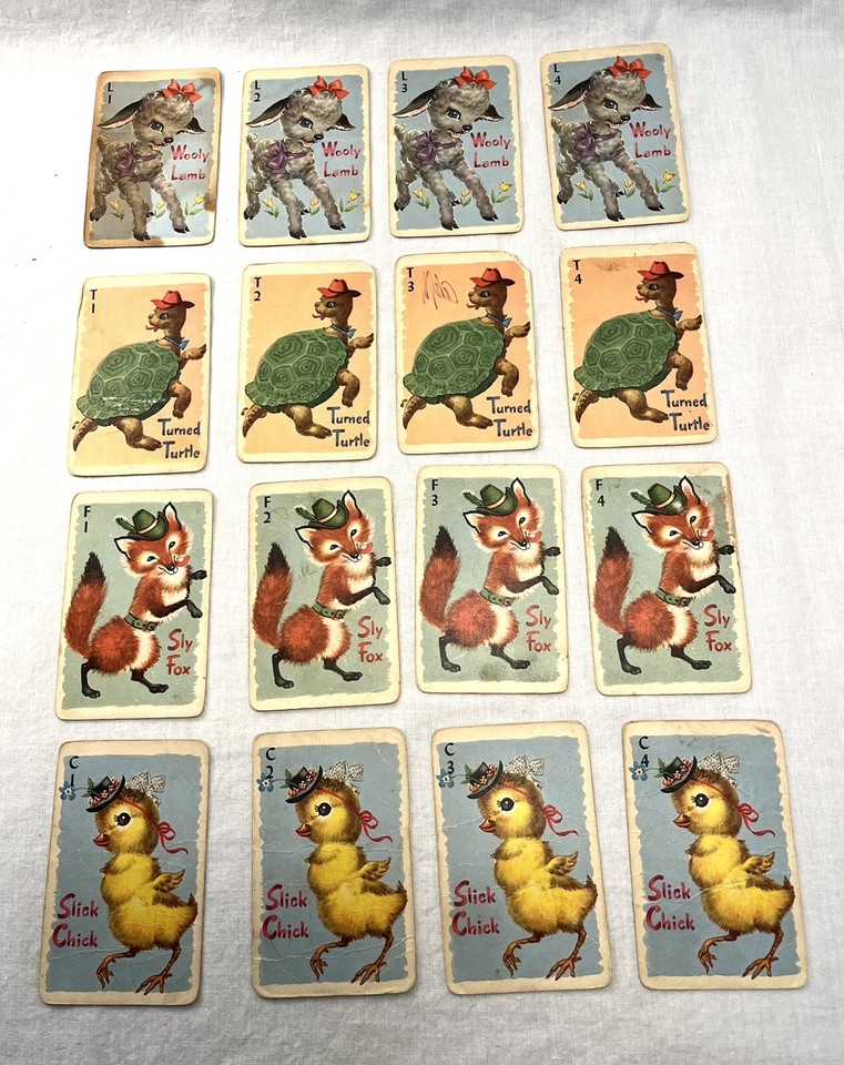 Vintage "ANIMAL RUMMY" Children's Card Game 1950's Whitman Complete eBay
