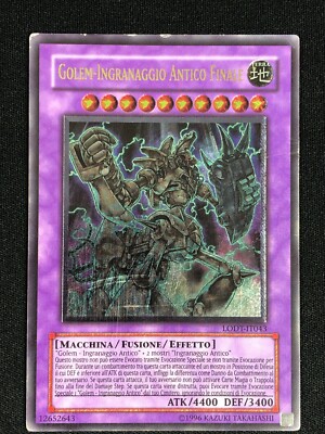 YUGIOH ULTIMATE ANCIENT GEAR GOLEM LODT-EN043 ULTIMATE PLAY/ EDGE-WEAR ITALIAN