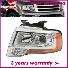 Halogen Headlight For 2015-2017 Ford Expedition w/ Bulb Projector Driver Side