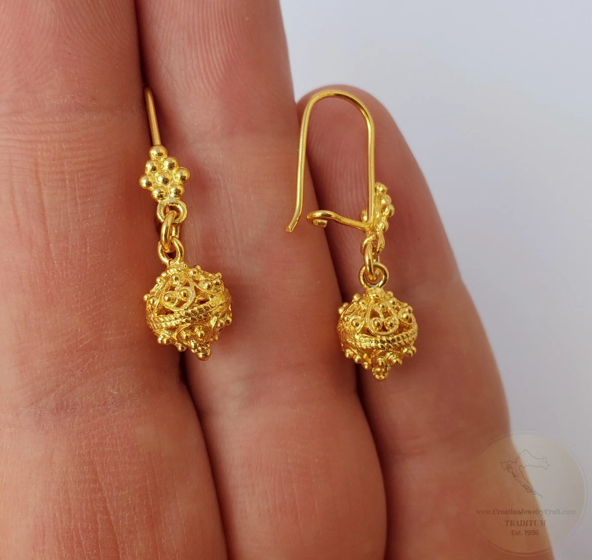 Simple 14k gold earrings sale