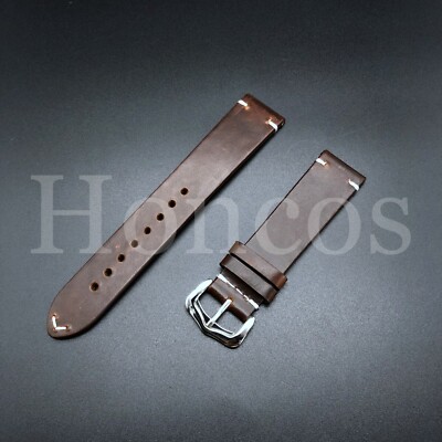 18-22 MM Genuine Soft Leather Watch Band Strap Vintage Oil Fits for Tissot Brown