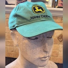 Classic John Deere Tractor Hat. Green with Yellow Deer. Toddler Size