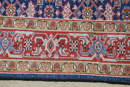 Alfombra vintage Estate Find hecha a mano? Alfombra geométrica oriental de lana 31"x5' origen de ayuda - Imagen 17 de 17