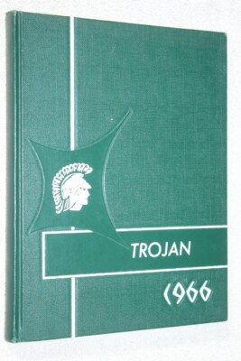 #ad 1966 Troy High School Yearbook Annual Troy Ohio OH Trojan $23.96