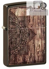 Zippo 49184 Wood Mandela Design Lighter with PIPE INSERT PL