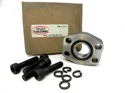 NEW! Flat Socket Weld Pipe 4-Bolt Flange Anchor Fluid Power W4-16-16U&M10 (FR)