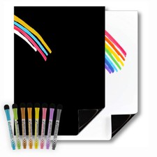 Magnetic Dry Erase Whiteboard or Chalkboard for Fridge - Notes Lists Memo Board