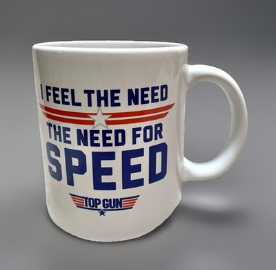 NEW Top Gun ''I Feel The Need - The Need For Speed'' White Ceramic Large 20oz Mug