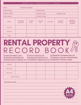 Rental Property Record Book: Comprehensive Set of Logs for Property Managers & L