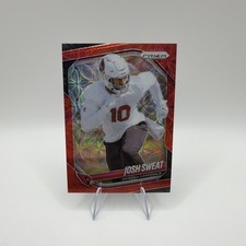 2025 Panini Prizm Choice # 4 Josh Sweat RED CHOICE PRIZM /20