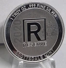 2020  SCOTTSDALE MINT  "RESERVE"   1 Troy Oz .999 FINE SILVER
