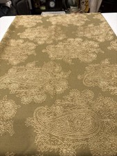 Table Runner Olive Green/Gold Silk Brocade Paisley Damask Home Decor 80" x 25"