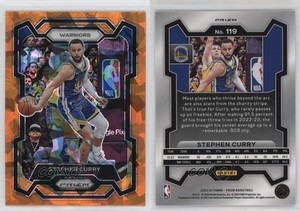 2023-24 Panini Prizm Orange Ice Prizm Stephen Curry #119