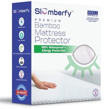 Waterproof Mattress Protector by Slumberfy  Hypoallergenic Bamboo Mattress P...