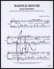 Nick Jonas "Jonas Brothers" AUTOGRAPH Signed 'Waffle House' Sheet Music ACOA