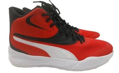 Puma Triple Mid Basketball Shoes Mens 11.5 Red Sneakers Athletic Gym 376451-01