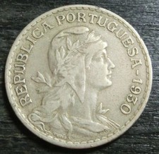 Portugal 1 Escudo 1930 Rar nur 1,9 Mil. Stück KatWert in ss 25$