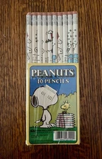 Vintage 1958 1965 Peanuts Snoopy Pencils 10-Pack Empire Pencil Co New Sealed