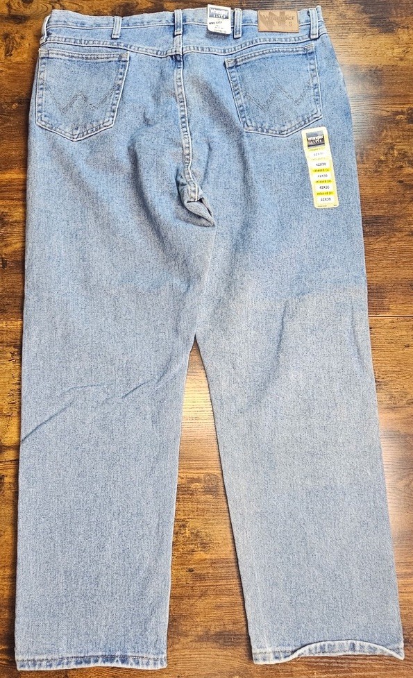 Wrangler Blues Relaxed Fit Straight Boot Denim Jeans 42X30 Men's Blue Jeans NWT thumbnail 6