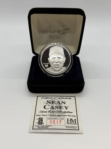 Sean Casey MLB Baseball One Troy Ounce .999 Fine Silver Round /2,000