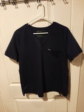 Figs Technical Collection Large Navy Blue Scrub Top Blouse