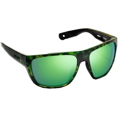 Bajio Roca Sunglasses, Shoal Tort Matte Frame, Green Polycarbonate Lens
