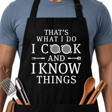Adjustable BBQ Cooking Apron for Best Chef, 100 Cotton Grilling Aprons -