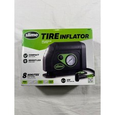 Slime Tire Inflator Automotive Black Newopen Box 12v Compact Led Light 40050