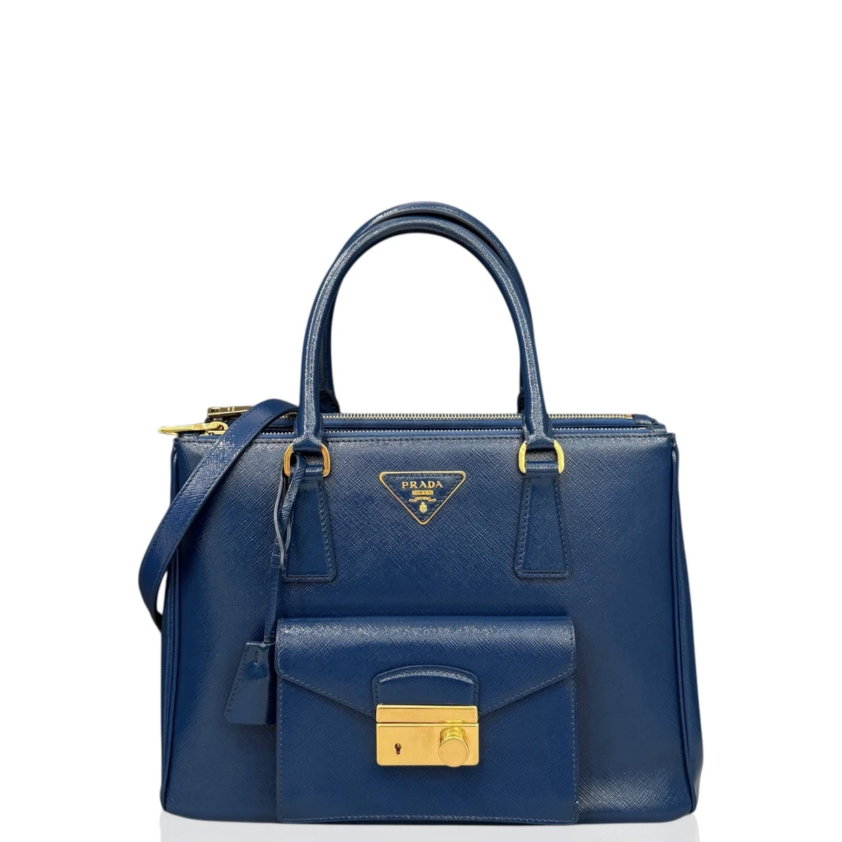 PRADA Leather Exterior Blue Bags & Handbags for Women for sale | eBay