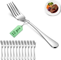 Berglander Tafelgabeln Set 12 StüCk 18,5Cm, Edelstahl Essgabeln Salatgabeln, Des