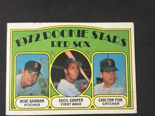 1972 Topps Rookie Stars Red Sox #79 - Carlton Fisk Mike Garman Cecil Cooper
