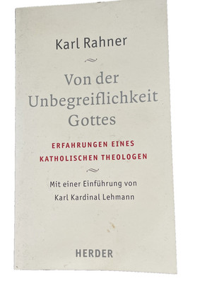 Von der Unbegreiflichkeit Gottes von Karl Rahner, Schrift, Broschüre, Herder