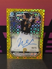 2026 Bowman Chrome Wyatt Sanford 1st Yellow X-Fractor Refractor Auto /75 #CPA-WS