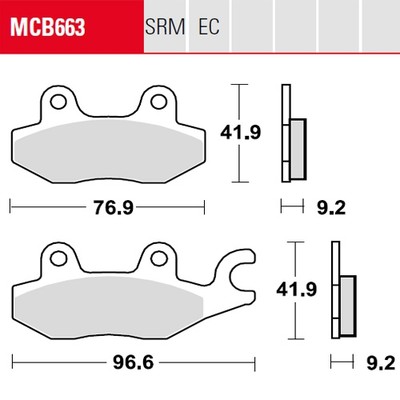 Bremsbelag für Keeway Silver Blade 250 i,e. 2014 TRW Lucas MCB663EC