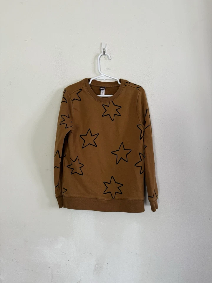 Suéter Tea Kids Unisex Estrellas Marrón Negro Cuello Redondo, Talla 6 Foto 2 de 4