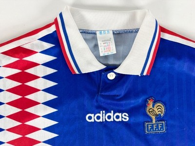 FRANCE 1994/96 Adidas Home Football Shirt S 90s Mens Vintage