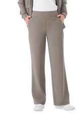 NEW WOMENS MEMBER'S MARK SIZE XS TAUPE TRAVEL JOGGER WIDE LEG PANT-Free Shipping