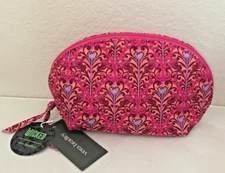 Vera Bradley ~ Wicked "Bewitching Pink" ~ Mini Dome Cosmetic Bag ~ NWT