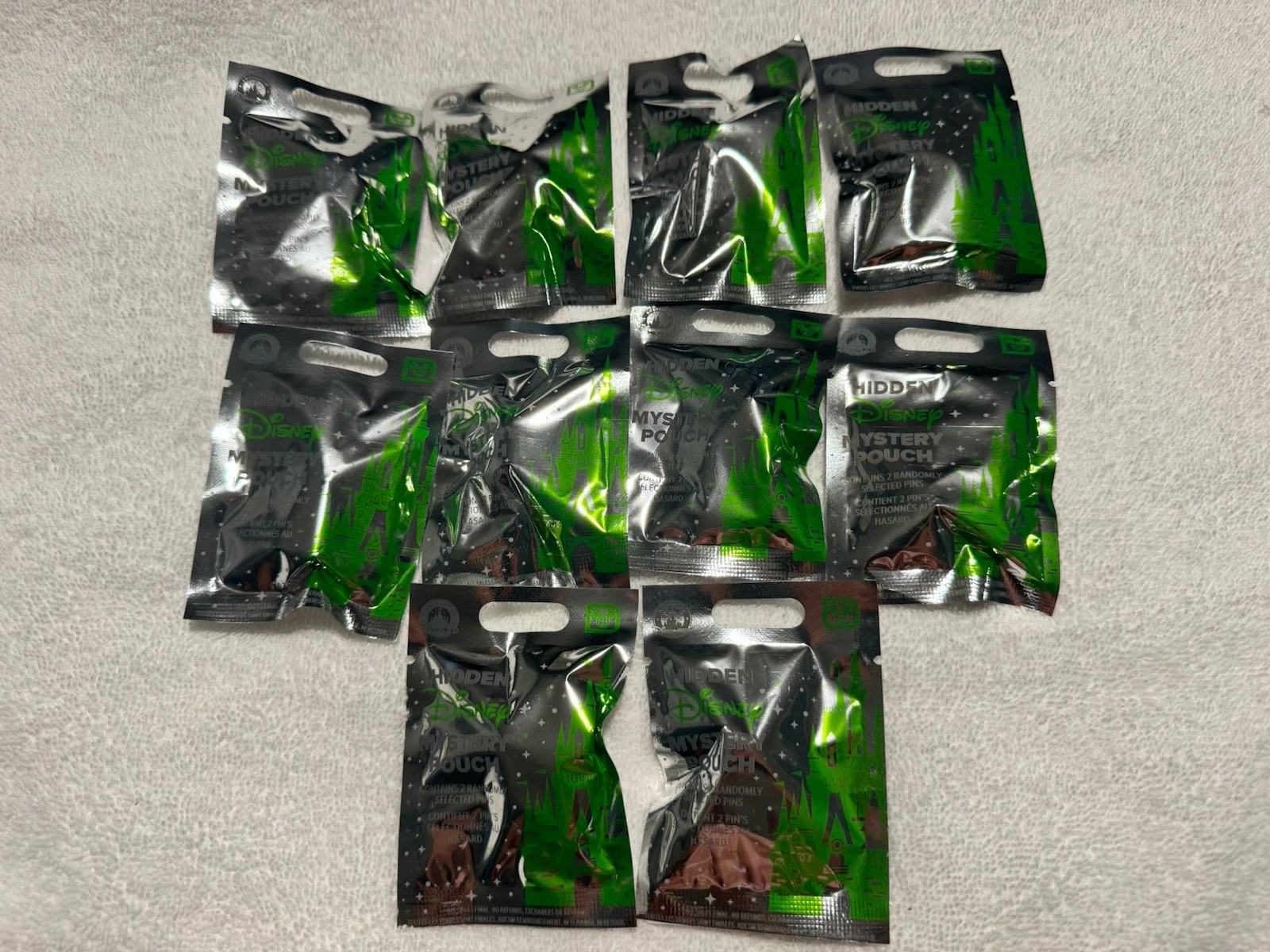 10 Pack NEW/SEALED 2026 Disney World Hidden Mickey Pouch Wave A Mystery Pins