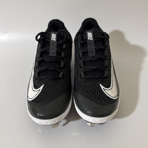 Nike Mens 7.5 Alpha Huarache Elite 4 Low Baseball Cleats Black/Grey DJ6521-003 - Picture 2 of 8