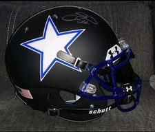 Emmitt Smith Signed Full-Size Cowboys Helmet – Matte Black Concept - PSA/DNA