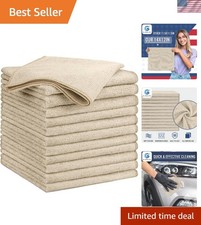 Compact Microfiber Cleaning Cloths - 12 Pack, 14x12 in., Perfect for Home  Auto