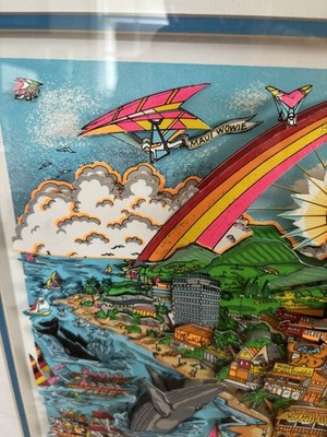 Charles Fazzino FROM MAUI WITH LOVE, 3D Mixed Media Art Limited ed
